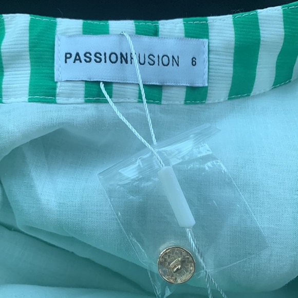 passion fusion alexis mini dress green stripe - Picture 5 of 5